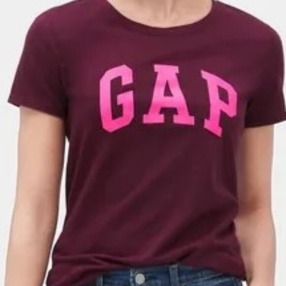 GAP | Printed Burgundy T-Shirt (Size S) - Picture 2 of 3
